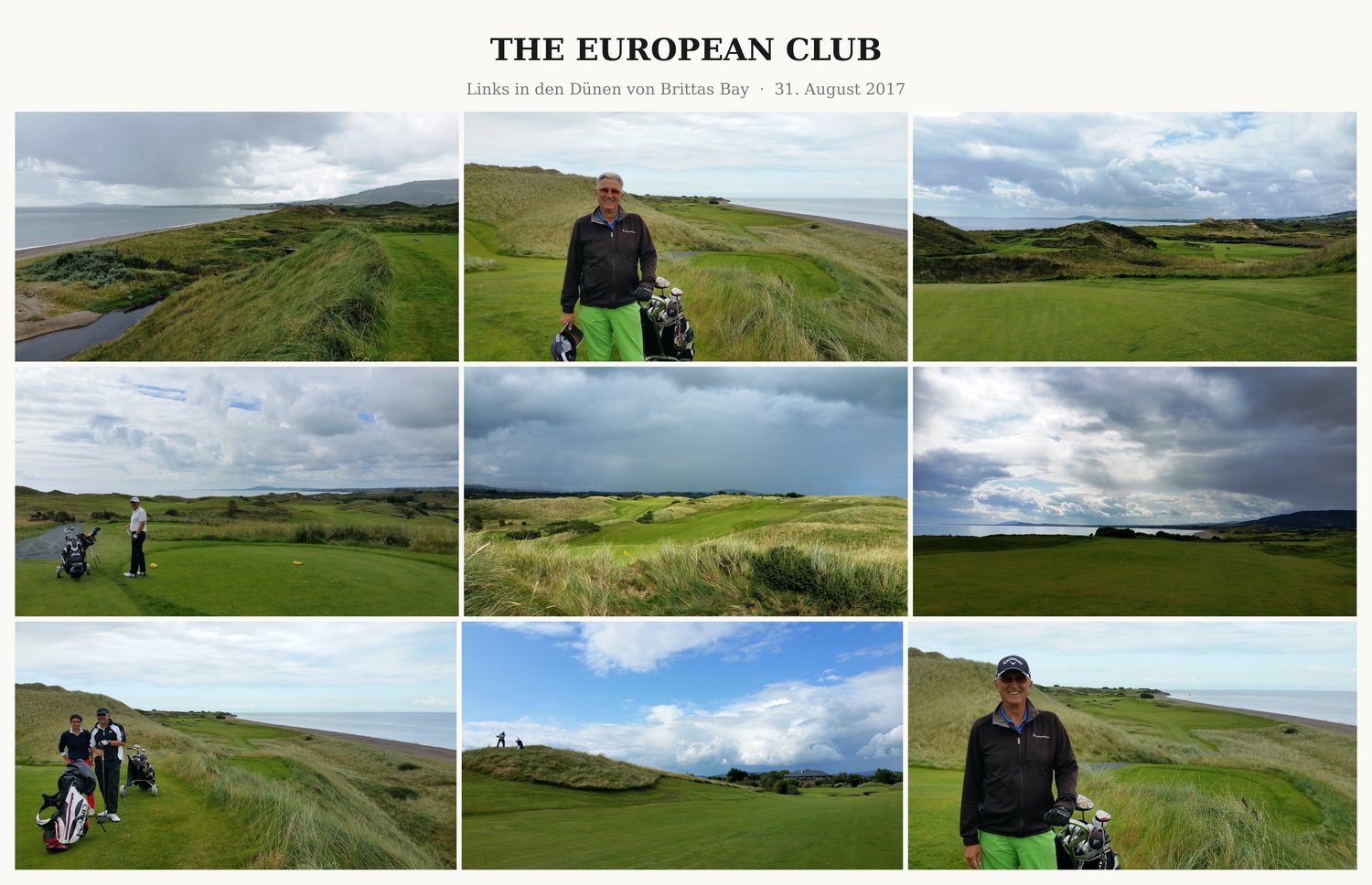 Fotocollage The European Club: Links in den Duenen von Brittas Bay